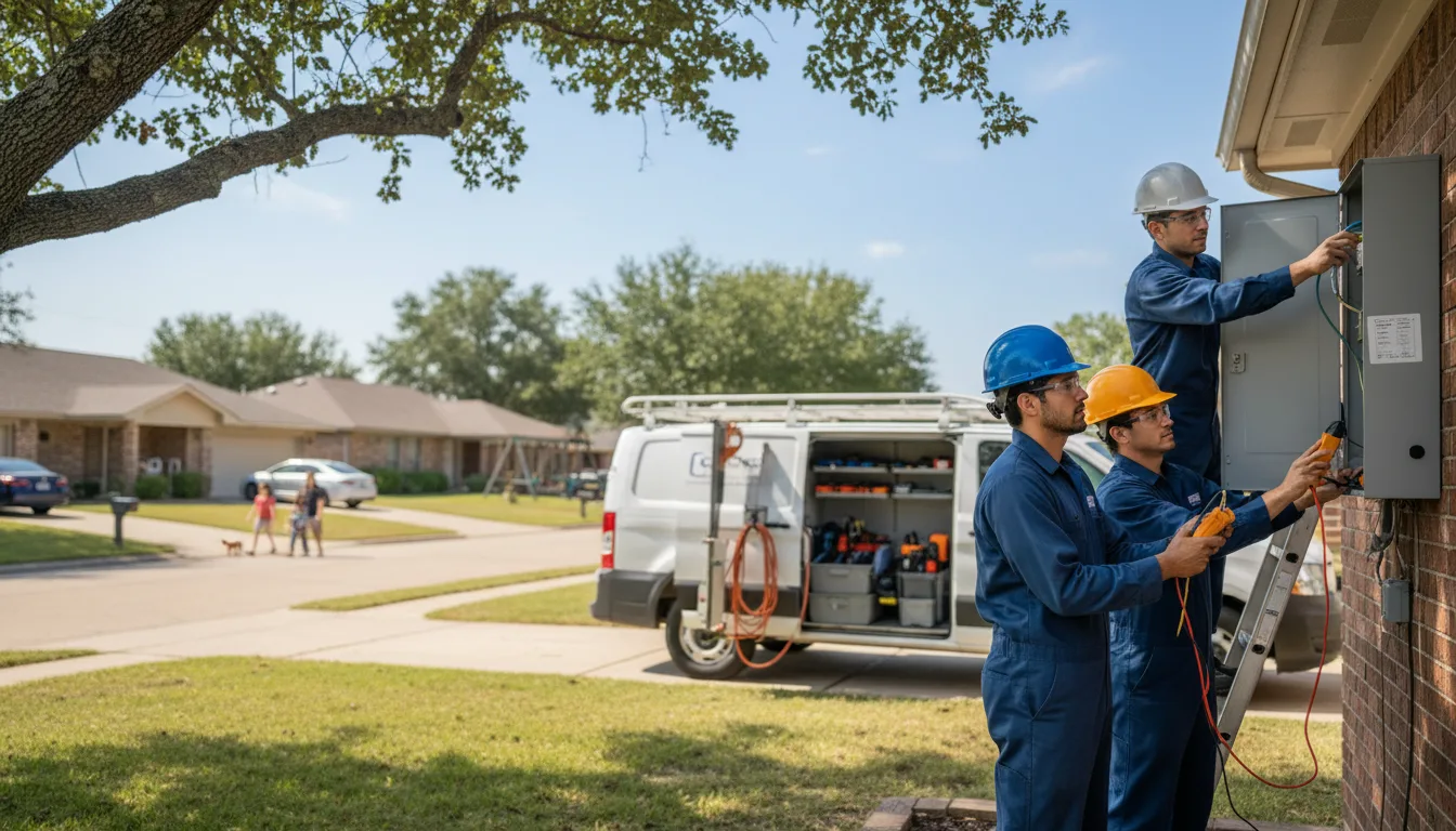 Certified electrician providing emergency electrical services in Crawford, TX